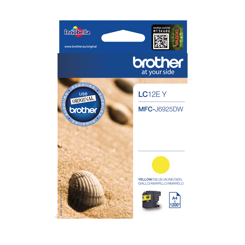 LC12EY - Genuine Brother Ink Cartridge - Yellow